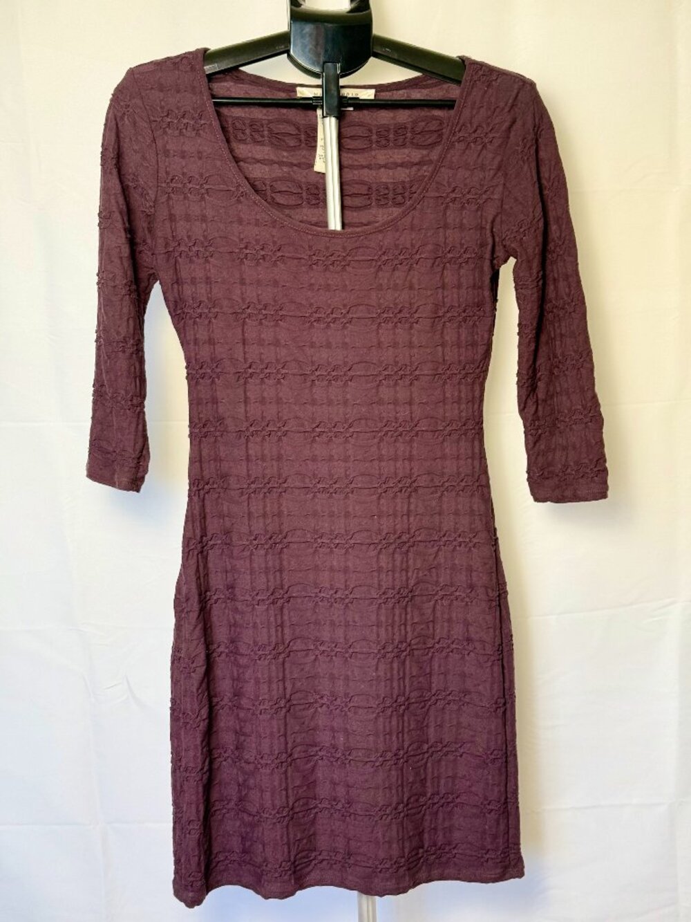 Vintage | Max Studio | Burgundy Textured Knit Dress | Size S